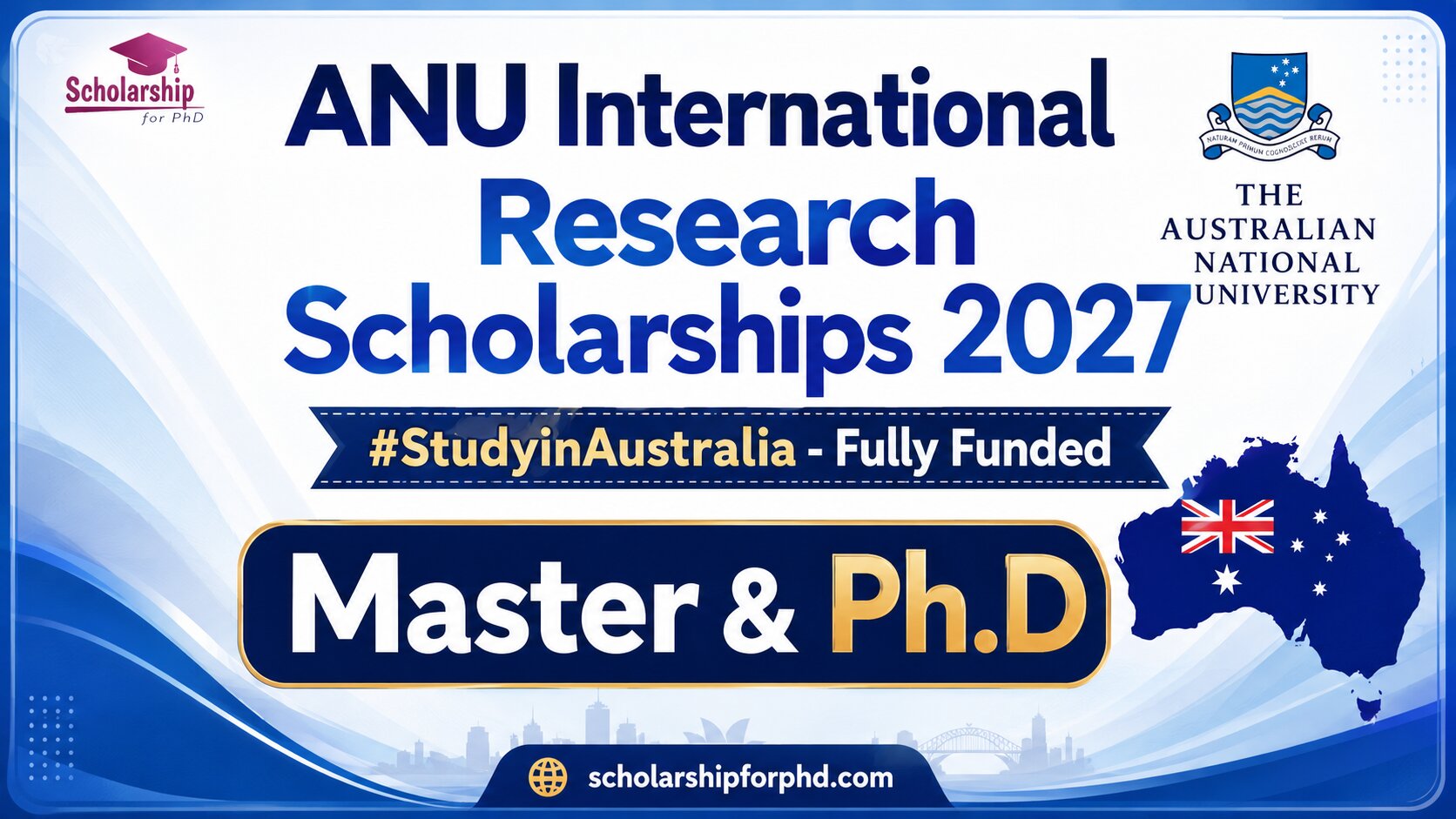 ANU International Research Scholarships 2027