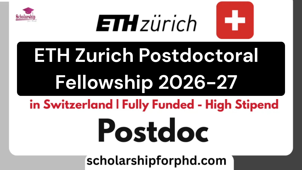 ETH Zurich Postdoctoral Fellowship 2026