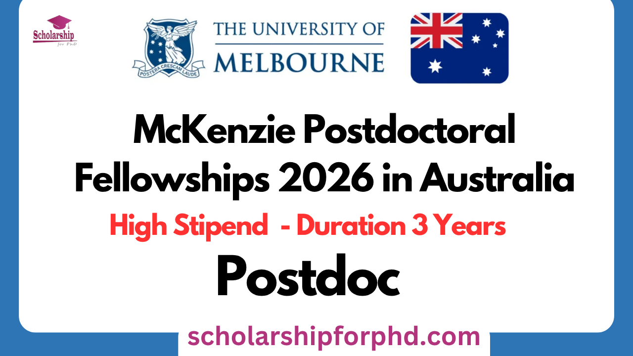 McKenzie Postdoctoral Fellowships 2026