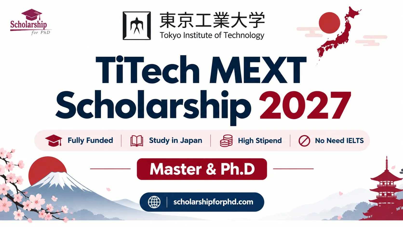 TiTech MEXT Scholarship 2027
